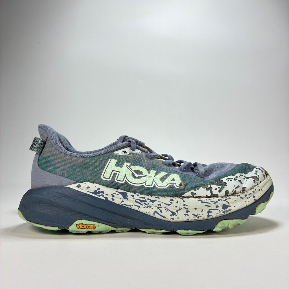 Hoka Speedgoat 6 Moonlight Thunder Cloud Trail Shoes 1147832 MNLG Women's Sz 9D